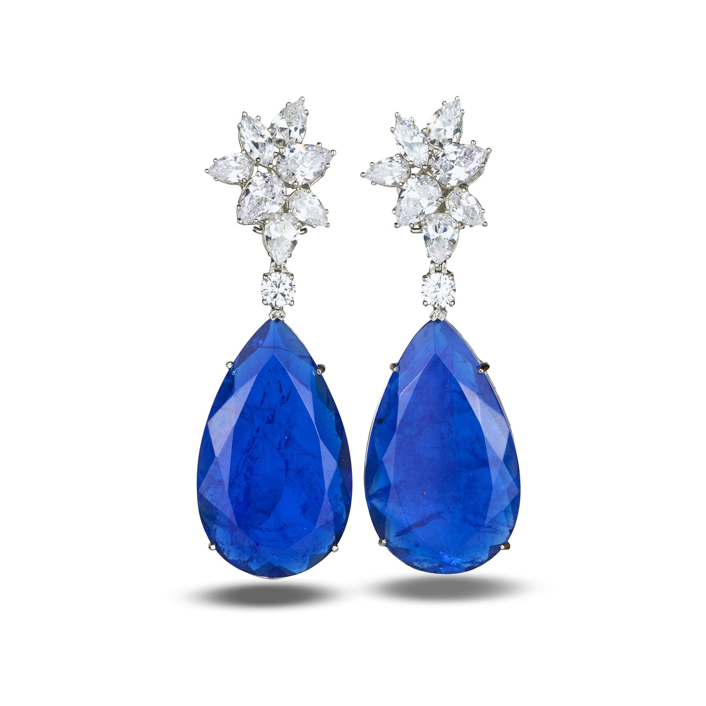 Deep Blue Zircon Danglers