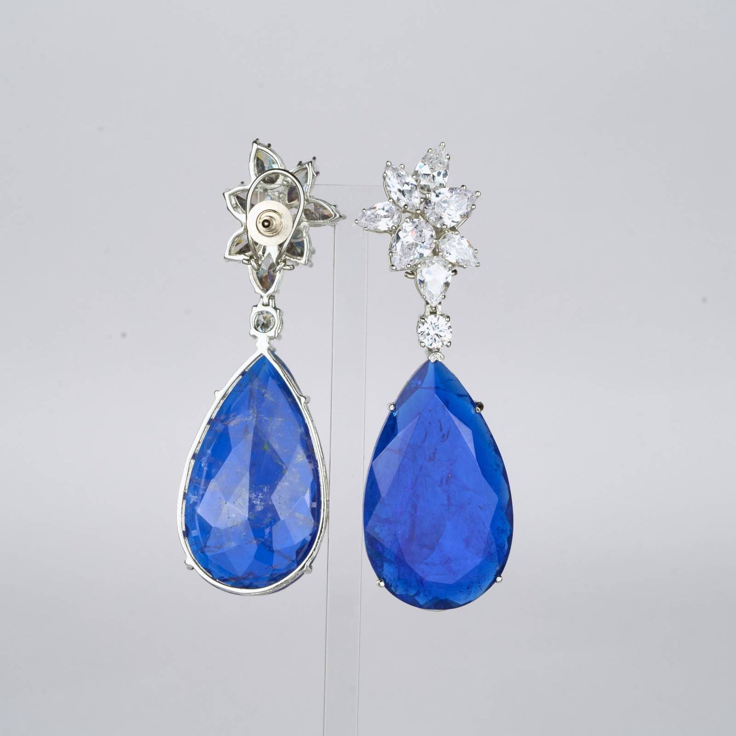 Deep Blue Zircon Danglers