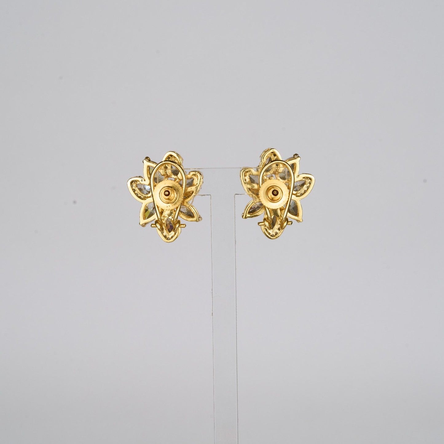 Floral Yellow Zircon Crystal Studs