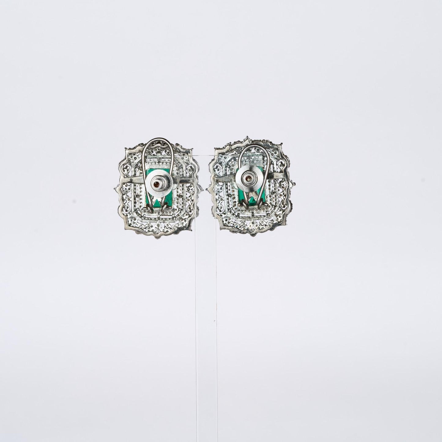Two Tone Emerald Zircon Studs