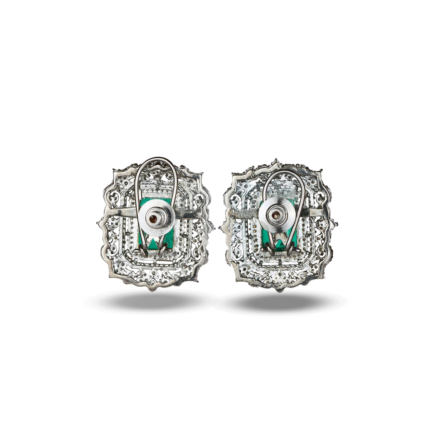Two Tone Emerald Zircon Studs
