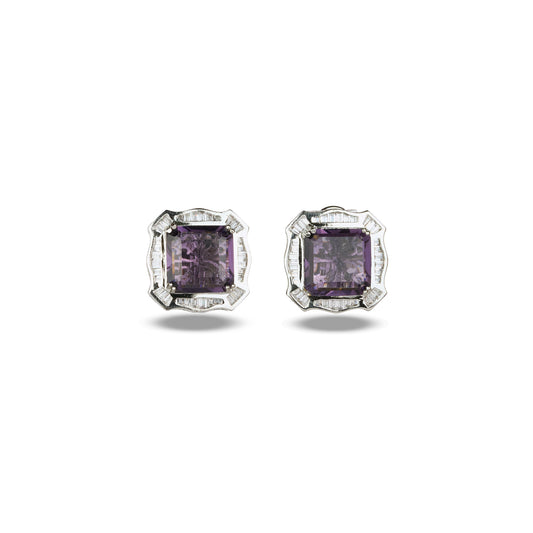 Lilac Crystal Zircon Studs