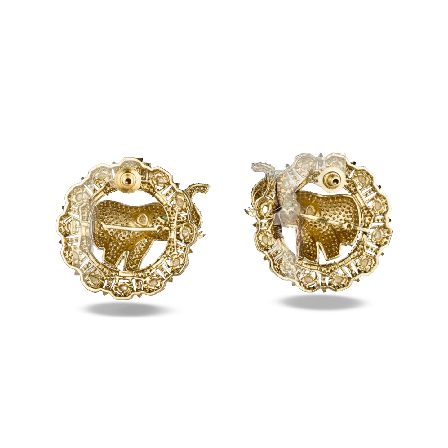 Zircon Studded Elephant Motif Studs