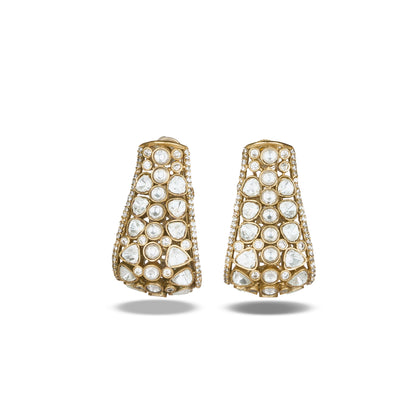 Minimal Gold Polki Earrings