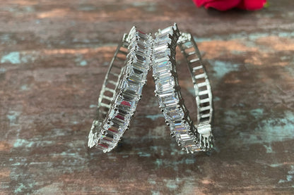 Zircon Studded Classic Hoops