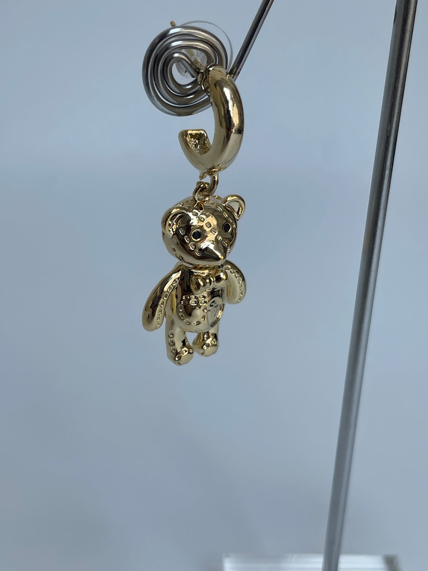 Unique Dangling Bear Motif Earrings