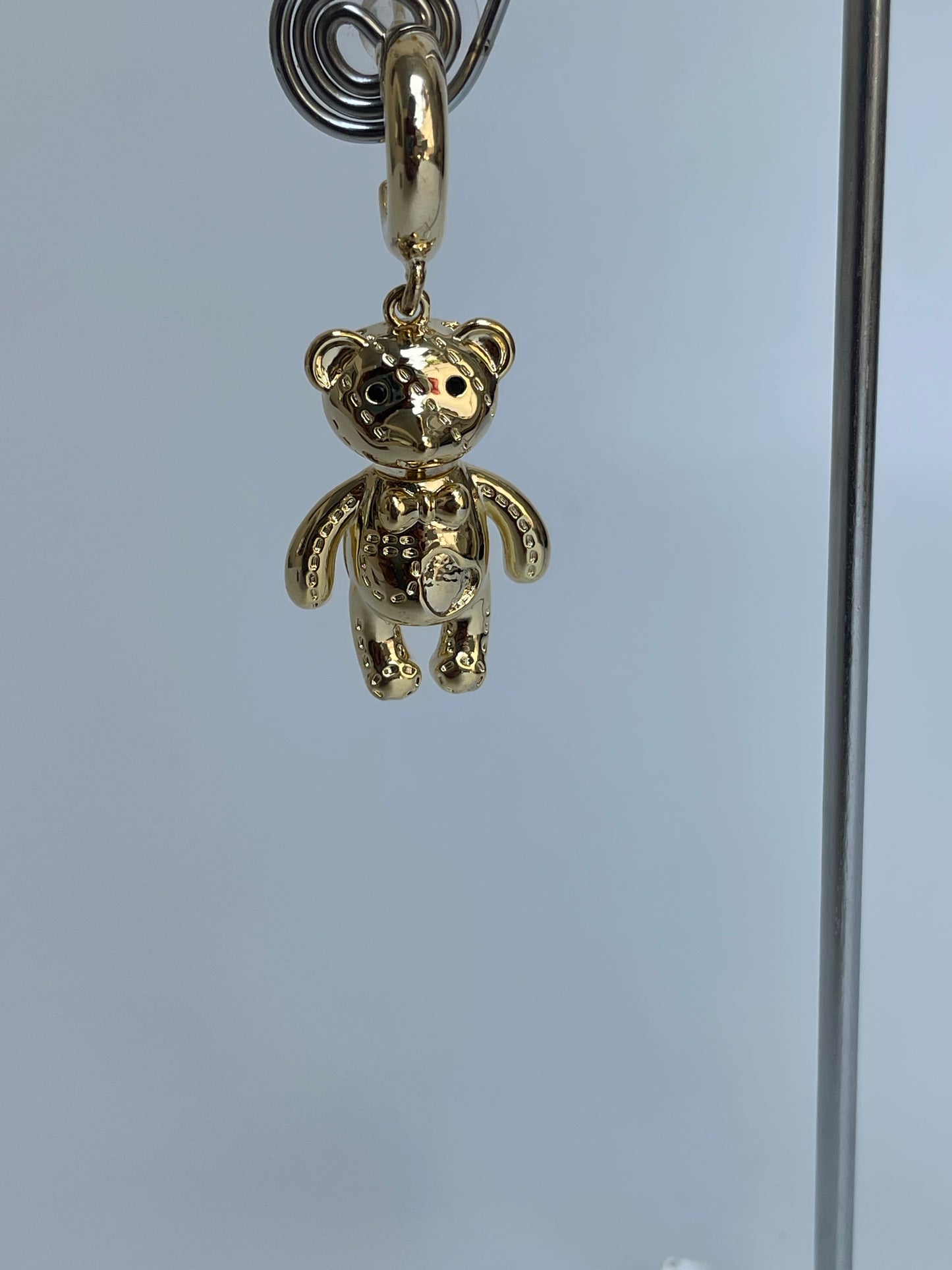 Unique Dangling Bear Motif Earrings