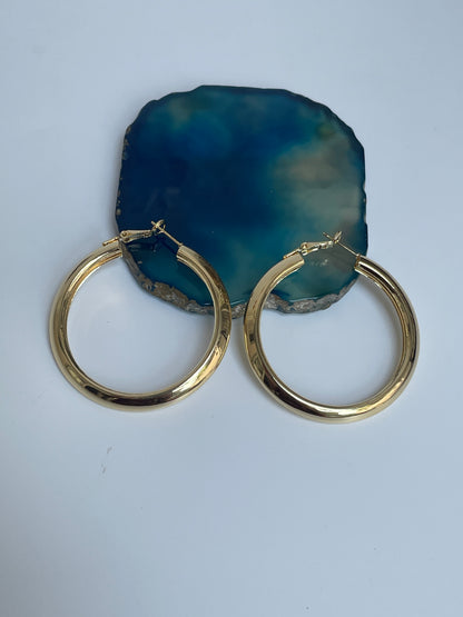 Sleek Gold Finish Hoops