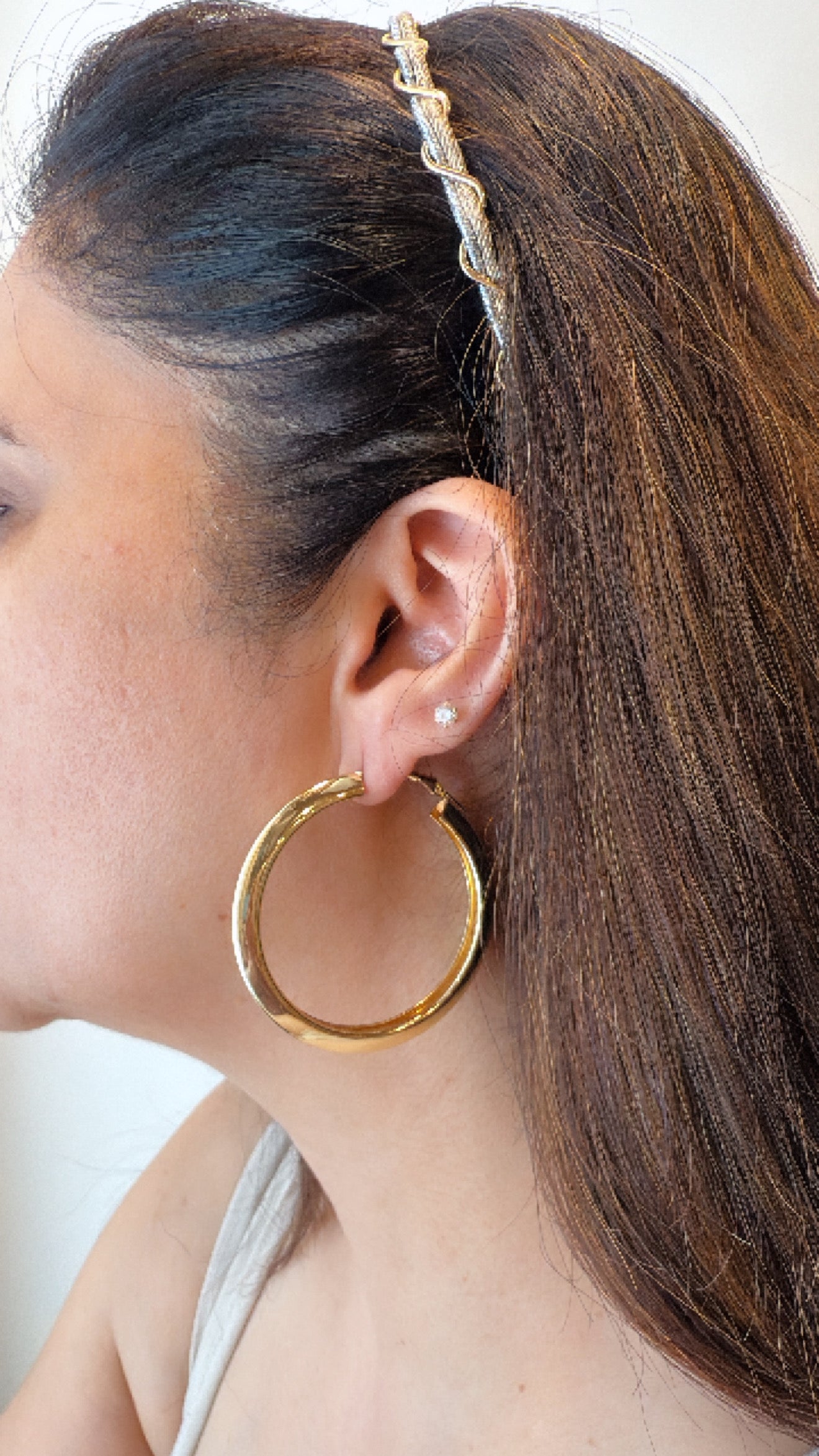 Polished Gold Hoops