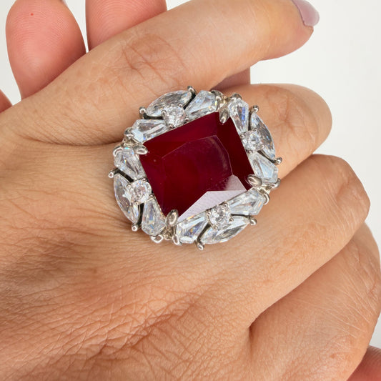 Colored Stone Zircon Ring
