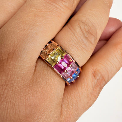 Multi Stone Everyday Zircon Ring