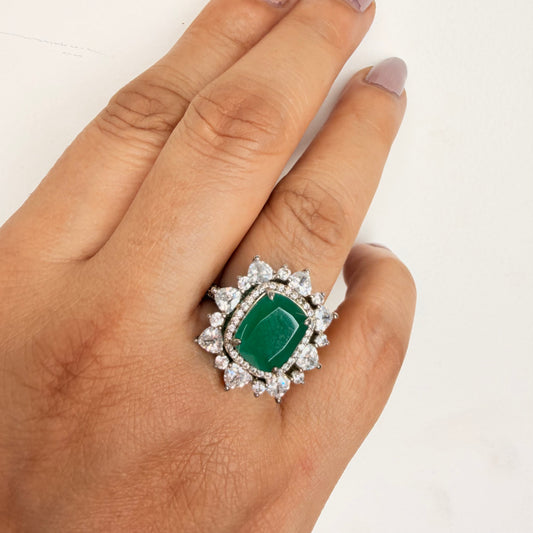 Sparkly Colorstone Zircon Ring