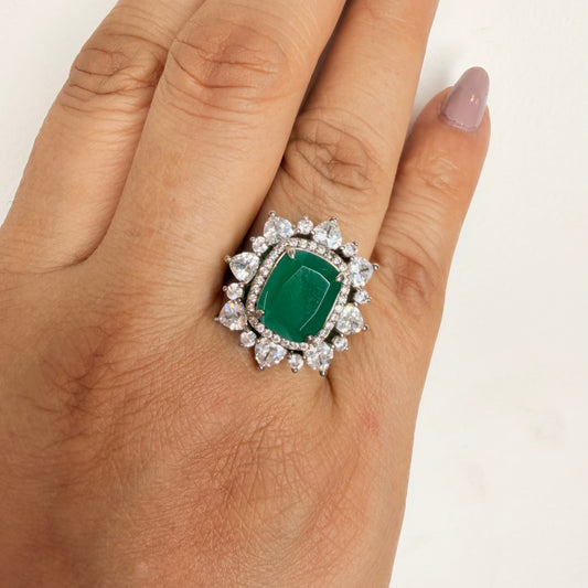Sparkly Colorstone Zircon Ring