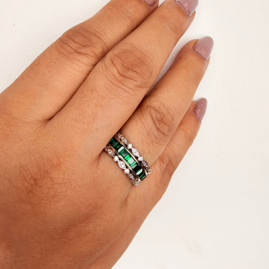 Petitie Colorful Zircon Rings