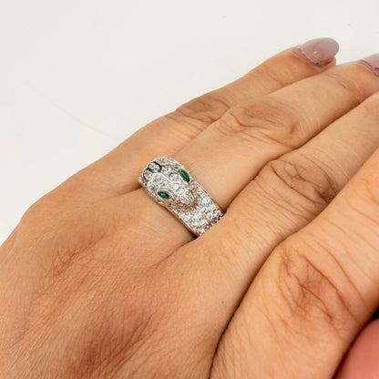 Studded White Finish Ring