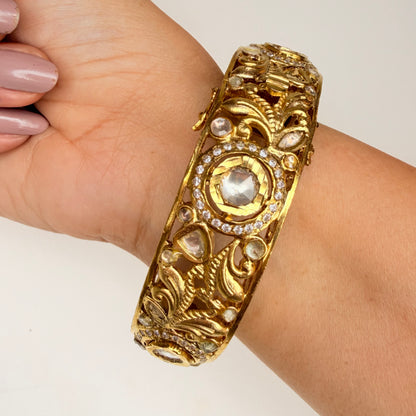 Temple Filigree Gold Plated Bangle