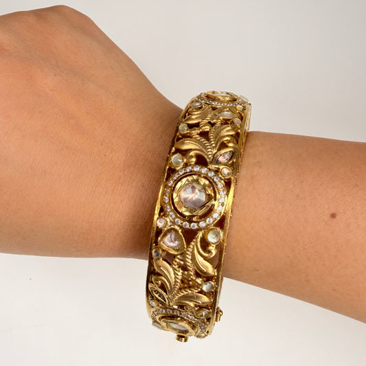 Temple Filigree Gold Plated Bangle