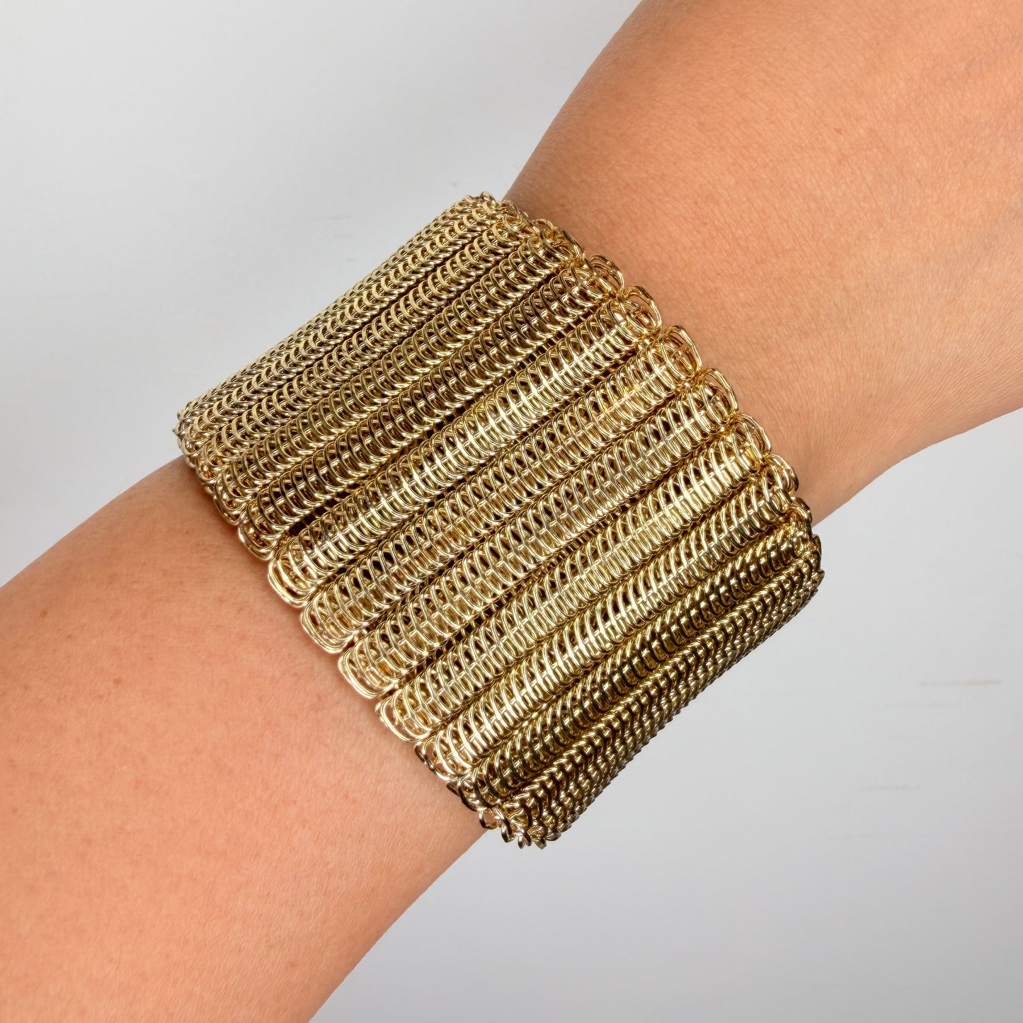 Chunky Gold Finish Cuff Bracelet