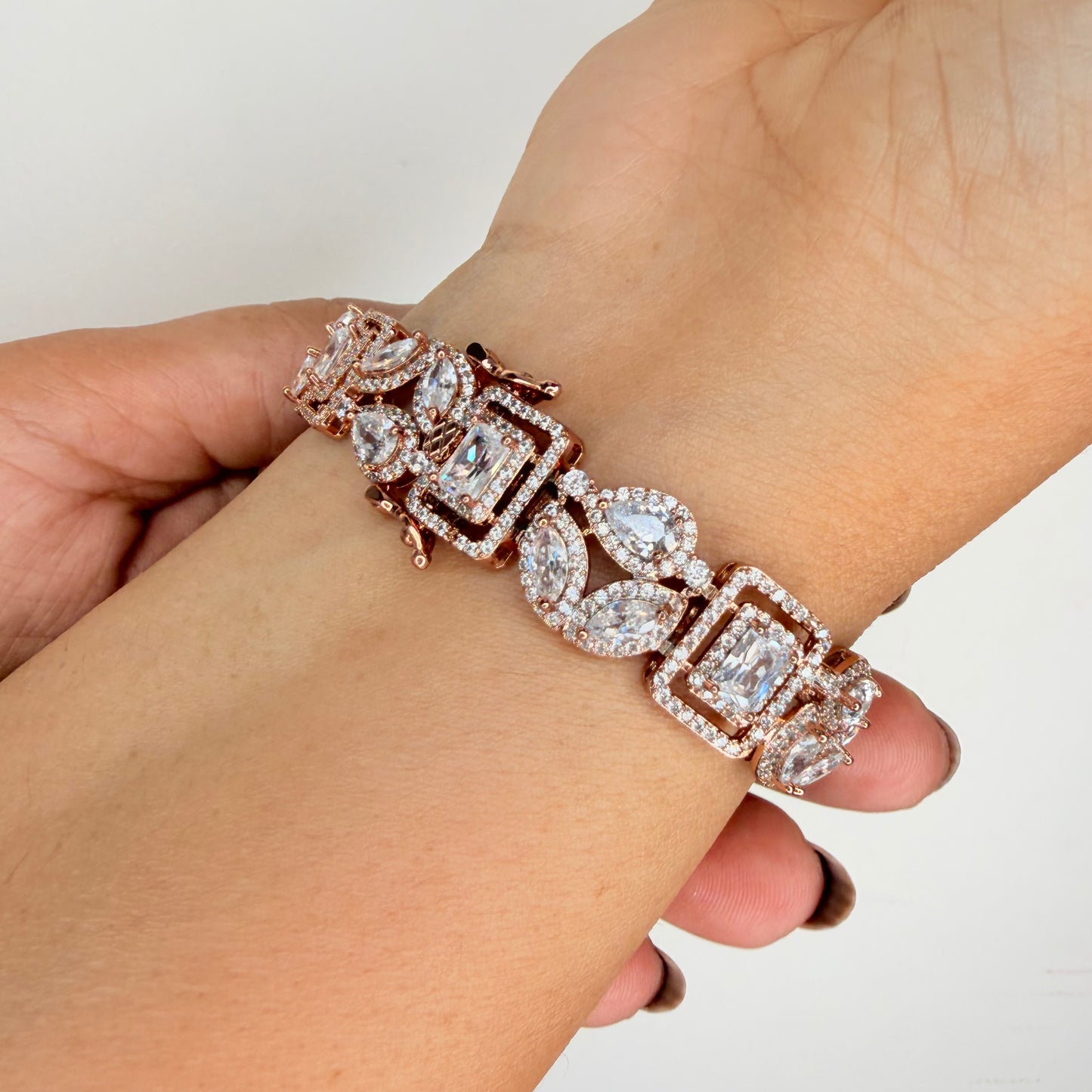 Zircon Diamonds & a Large Stoned Cuff Bracelet