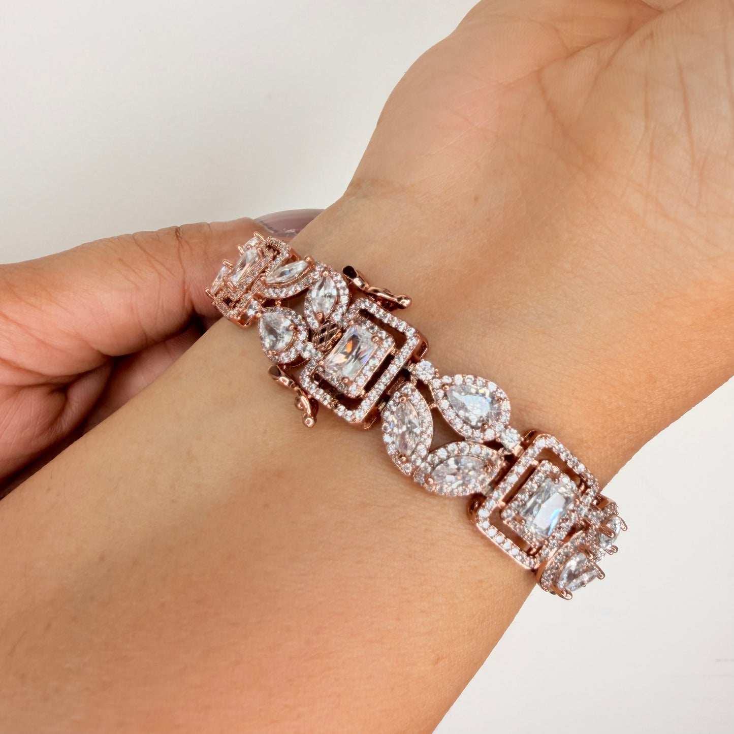 Zircon Diamonds & a Large Stoned Cuff Bracelet