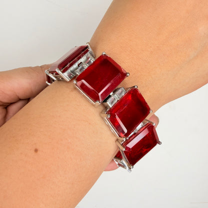 Deep Red Doublet Bracelet