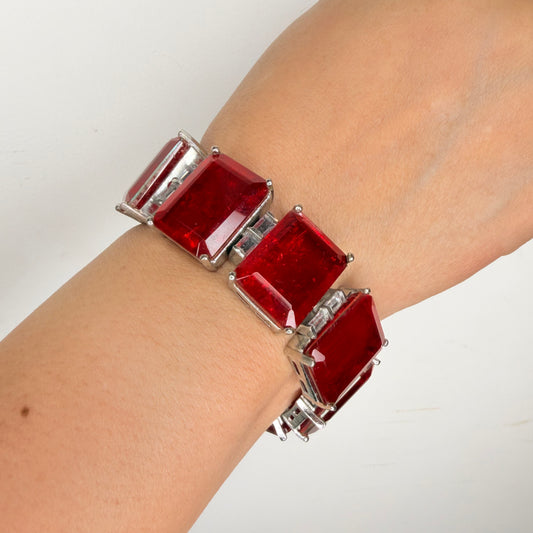 Deep Red Doublet Bracelet