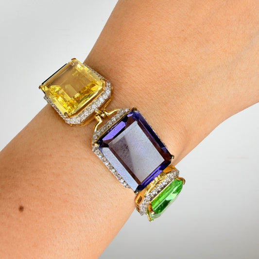 Multi Coloured Doublet Bracelet