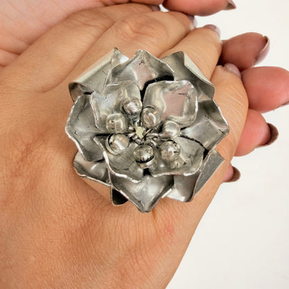 Oxidised Irregular Boohoo Ring