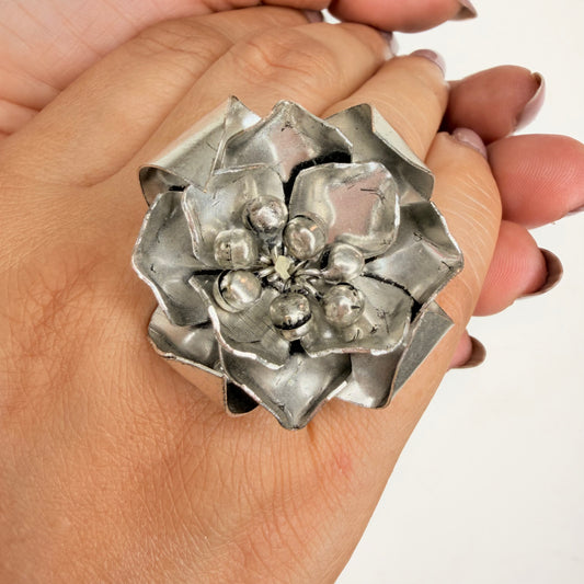 Oxidised Irregular Boohoo Ring