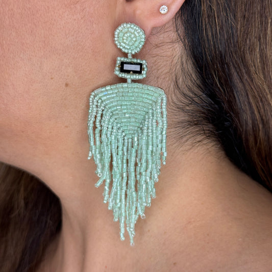 Beaded Tassel Earrings