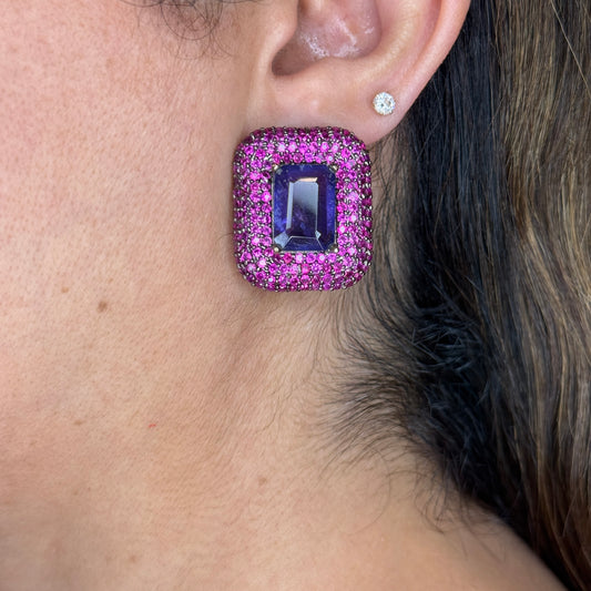Zircon Doublet Studs
