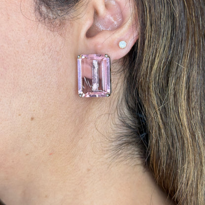 Studs Earrings on White Finish