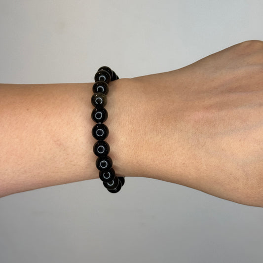 Black Beaded Bracelet