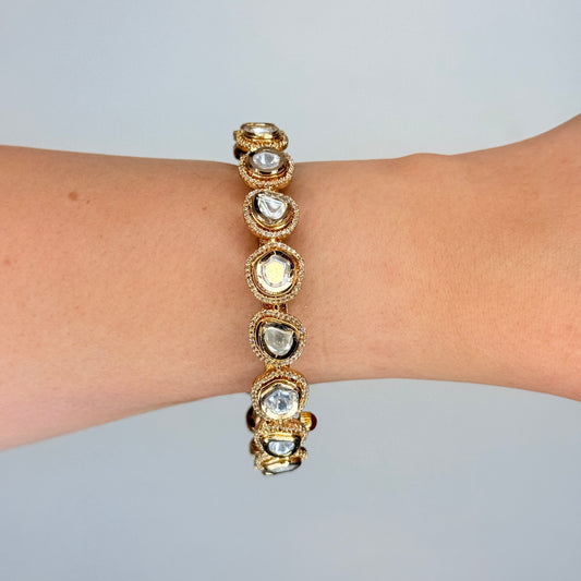 Kundan Bangle with Zircon Accents