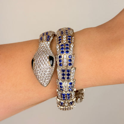 Zircon Studded Snake Wrap Bracelet