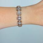 Emerald Cut Zircon Halo Bracelet