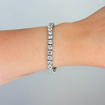 White Rhodium Tennis Bracelet