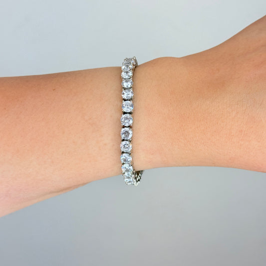 White Rhodium Tennis Bracelet