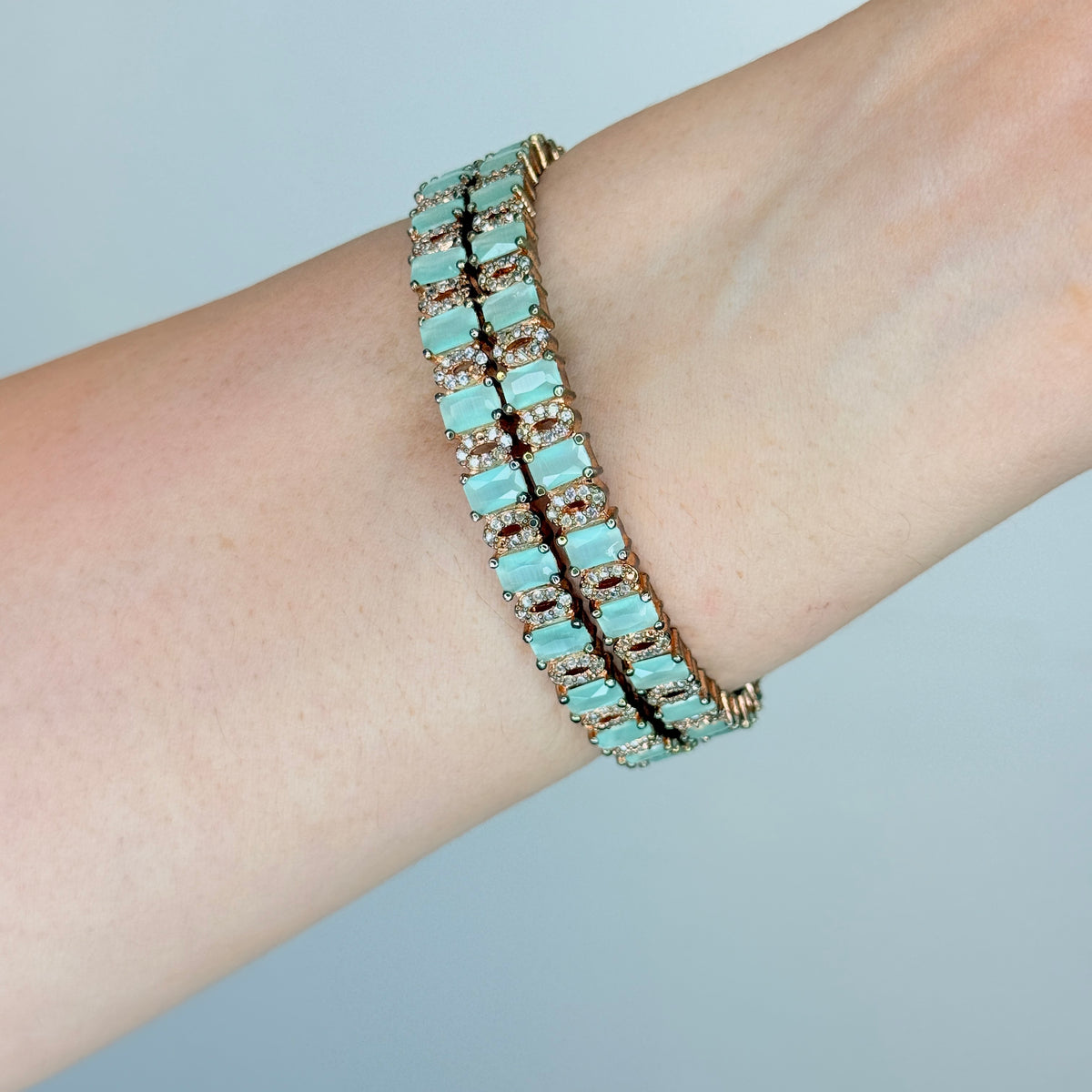 Aqua Stone Pastel Bangle Set
