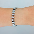 Classic Zircon Bracelet in White Finish