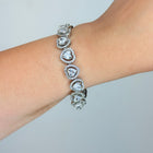 Inverted Hearts Zircon Studded Bracelet