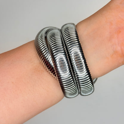 Spiral Textured Wrap Cuff