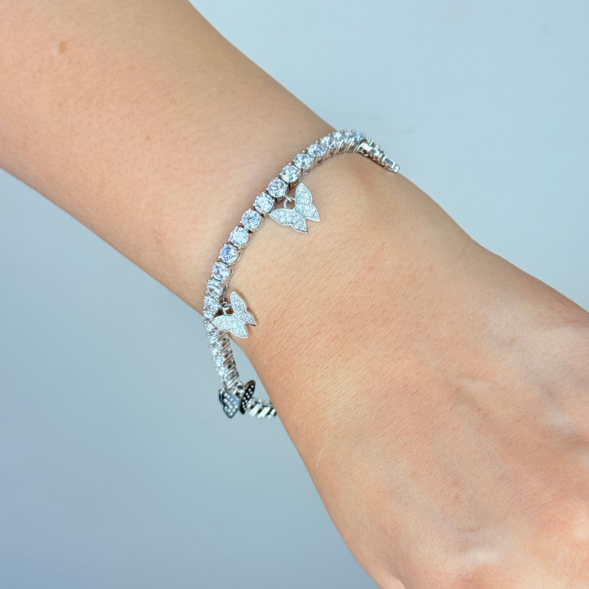 Butterfly Charm Zircon Bracelet