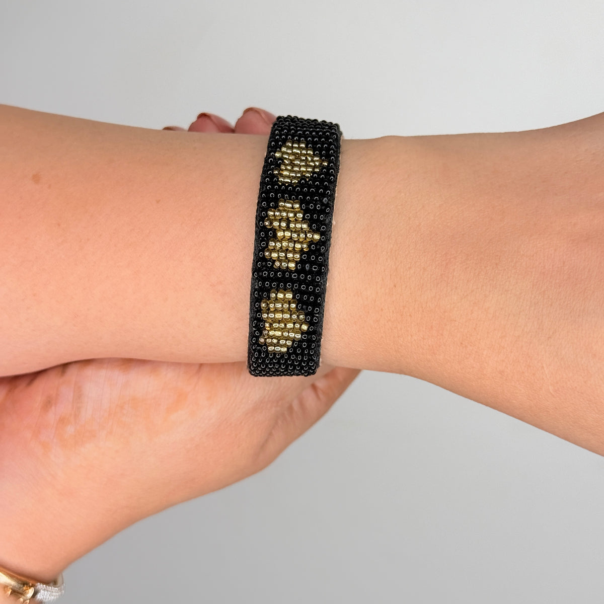 Beaded Red Hearts Bracelet ( Single )