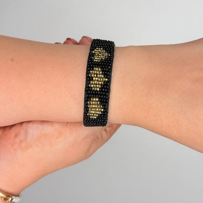 Beaded Red Hearts Bracelet ( Single )
