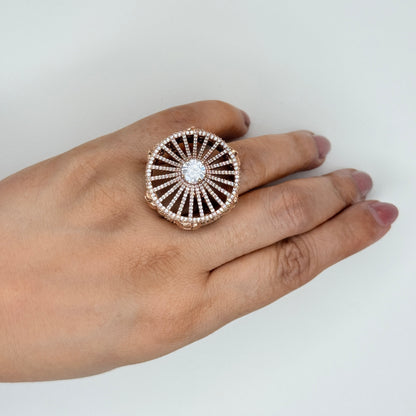 Rose Gold Zircon Ring