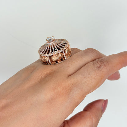 Rose Gold Zircon Ring