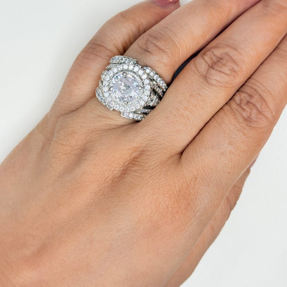 Zircon Center Cocktail Band Ring