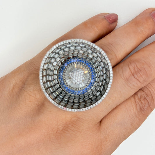 Rose Gold Ring With Premium Zircons