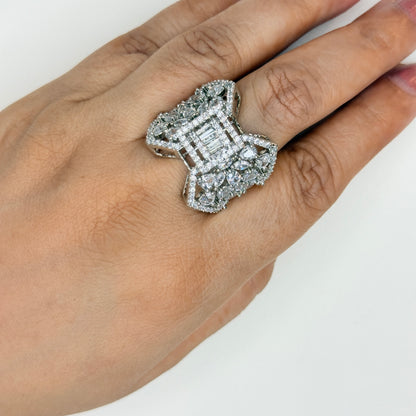 Zircon Diamond Ring